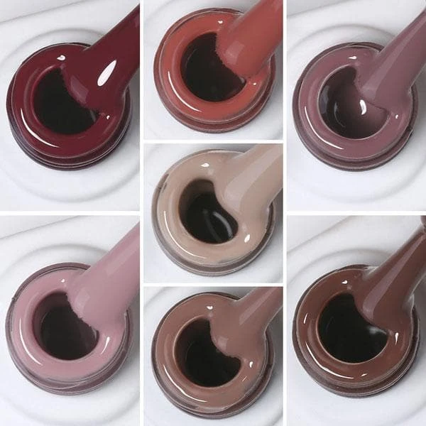 Morandi's Life - 7Pcs Wood Lid Gel Set 10ml 4 Morandi's Life - 7Pcs Wood Lid Gel Set 10ml - Image 2