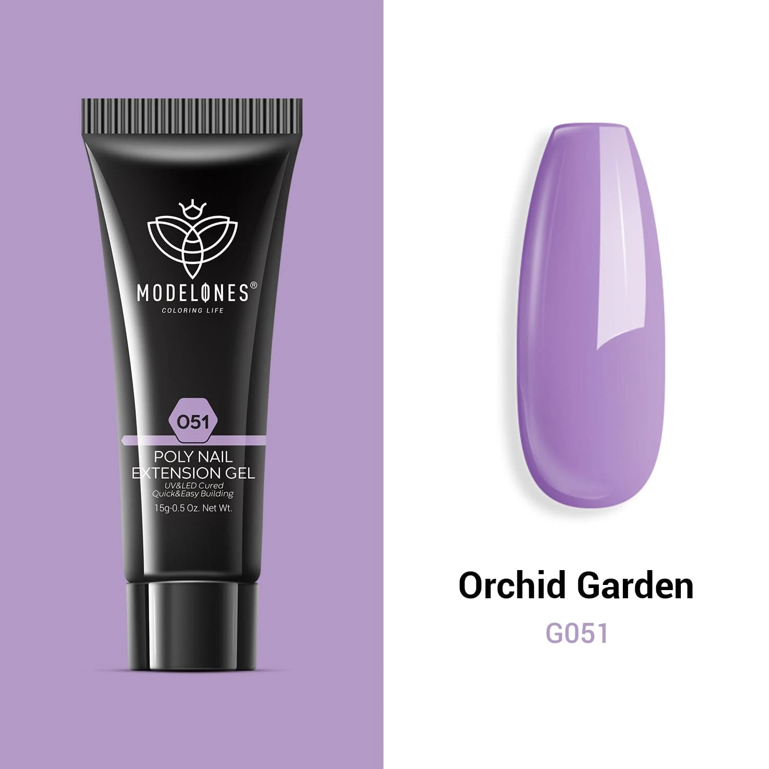 Orchid Garden - Poly Nail Gel (15g) 3 Orchid Garden - Poly Nail Gel (15g)
