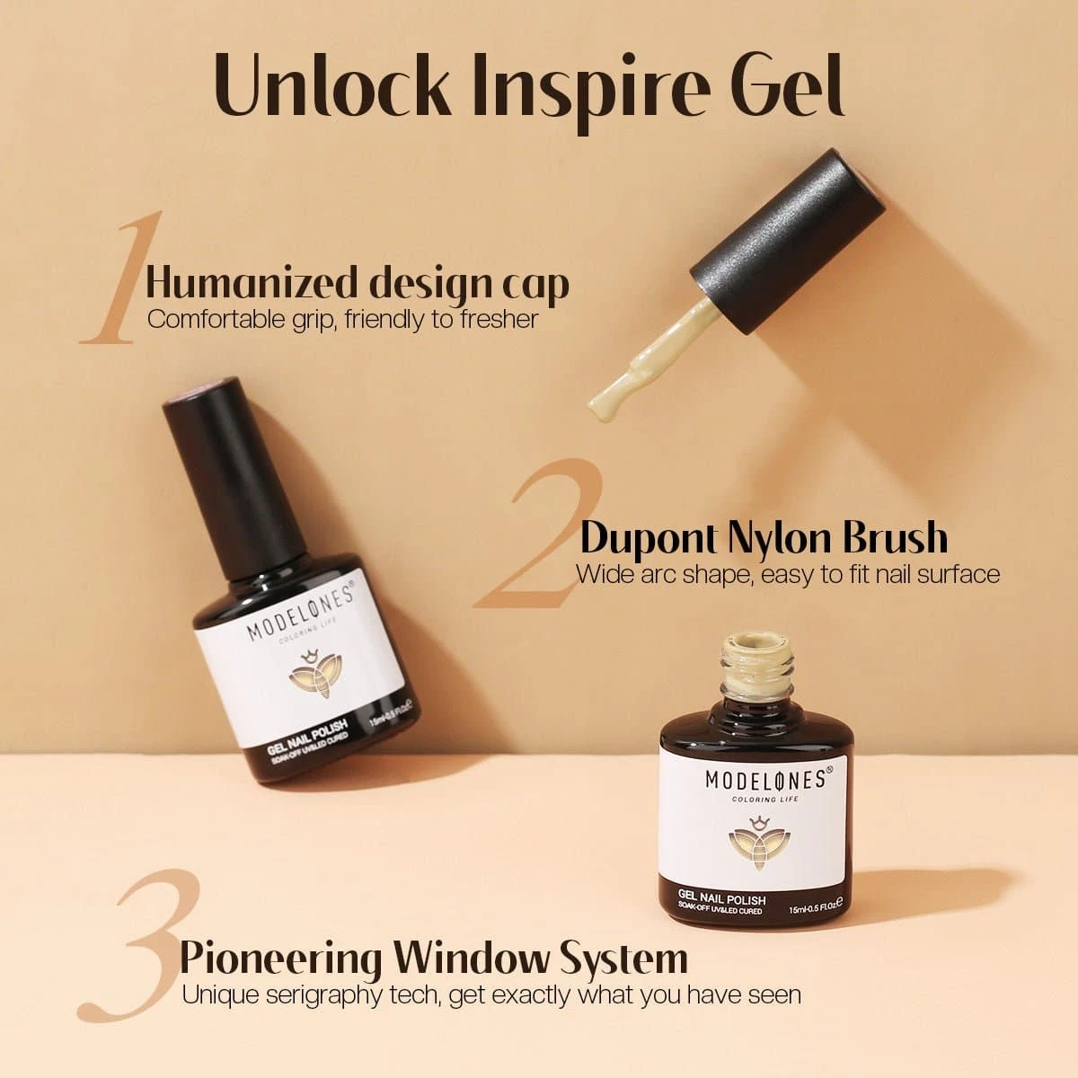 Pure Elegance - Modelones Gel Nail Polish Inspire Gel 15ml 7 Pure Elegance - Modelones Gel Nail Polish Inspire Gel 15ml - Image 5