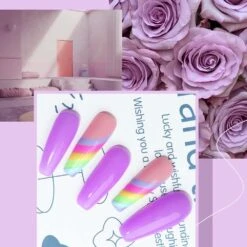 Purple Rose - Luminous Poly Nail Gel (15g) -Mary Jully Nail Shop purple rose luminous poly nail gel 15g 655985