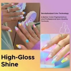 Rainbow Summer - 24Pcs 20Colors Gel Nail Polish Kit 【US ONLY】 -Mary Jully Nail Shop rainbow summer 24pcs 20colors gel nail polish kit us only 182705