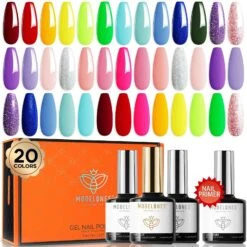 Rainbow Summer - 24Pcs 20Colors Gel Nail Polish Kit 【US ONLY】