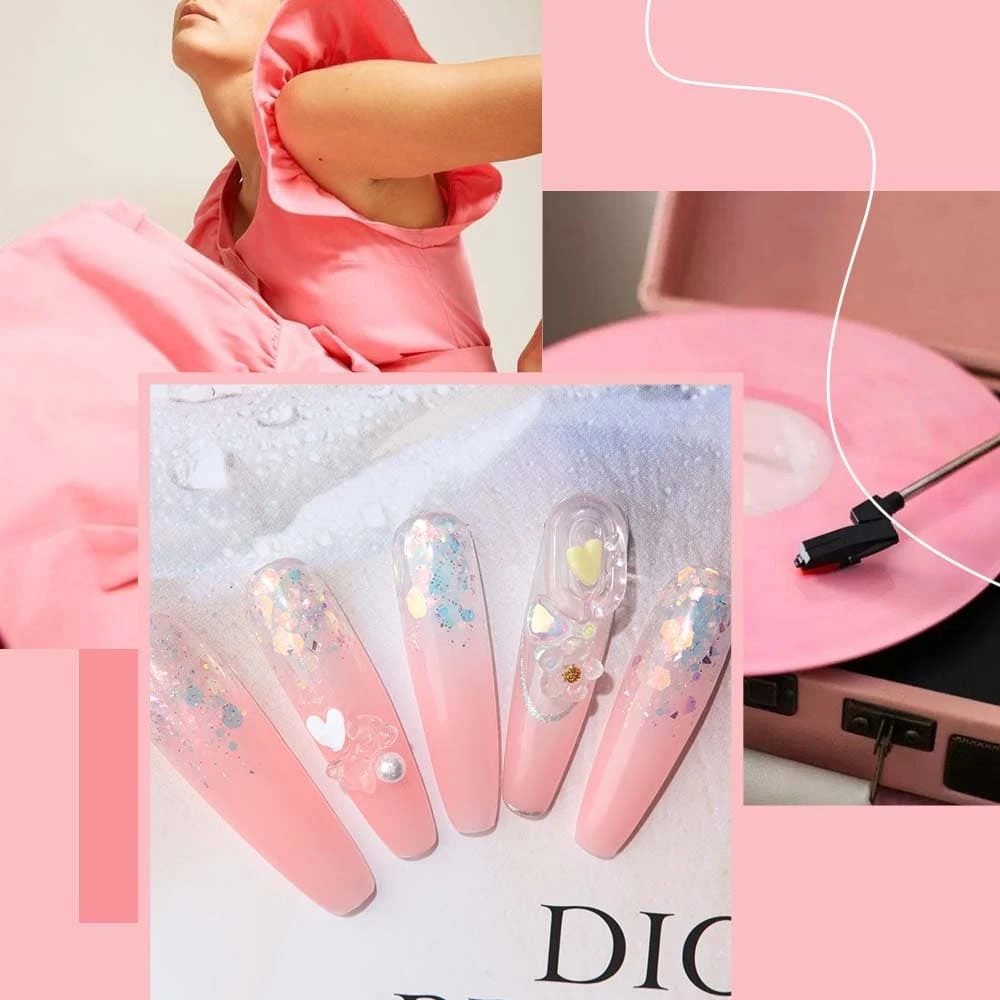 Salmon Pink - Luminous Poly Nail Gel (15g) 6 Salmon Pink - Luminous Poly Nail Gel (15g) - Image 4