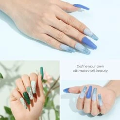 Sapphire Blue - 12Pcs Acrylic Powder Set【US ONLY】 -Mary Jully Nail Shop sapphire blue 12pcs acrylic powder setus only 110788