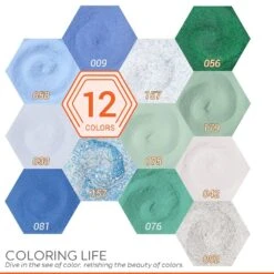 Sapphire Blue - 12Pcs Acrylic Powder Set【US ONLY】 -Mary Jully Nail Shop sapphire blue 12pcs acrylic powder setus only 451796