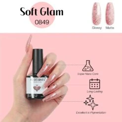 Soft Glam - Modelones Gel Nail Polish Inspire Gel 15ml -Mary Jully Nail Shop soft glam inspire gel 15ml 658656