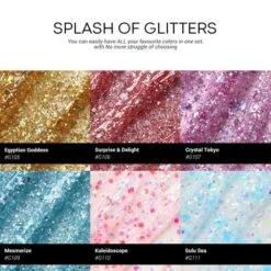 Splash Of Glitters - 6 Colors Poly Nail Gel Kit -Mary Jully Nail Shop splash of glitters poly nail gel kit 253419