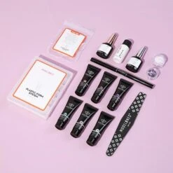 Splash Of Glitters - 6 Colors Poly Nail Gel Kit -Mary Jully Nail Shop splash of glitters poly nail gel kit 545560