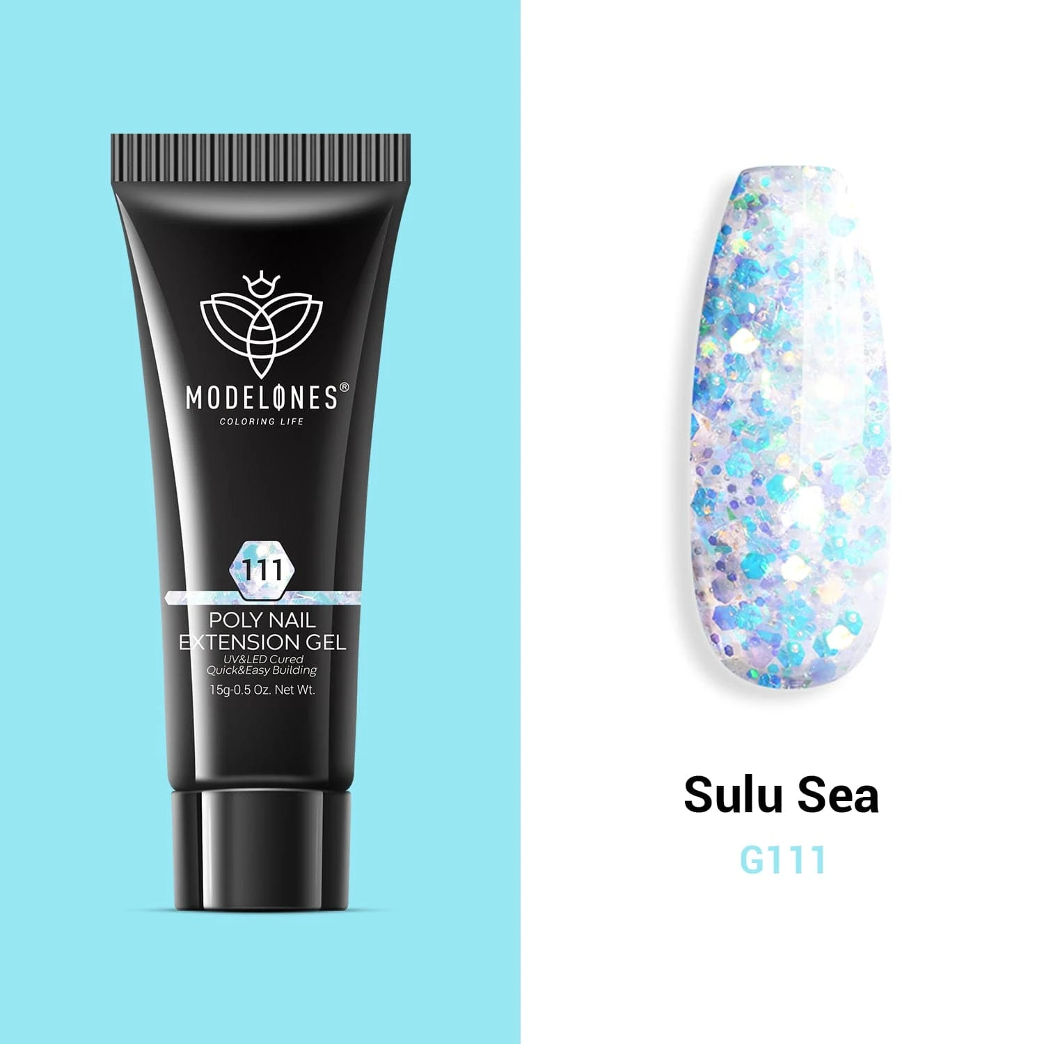 Sulu Sea - Poly Nail Gel (15g) 3 Sulu Sea - Poly Nail Gel (15g)