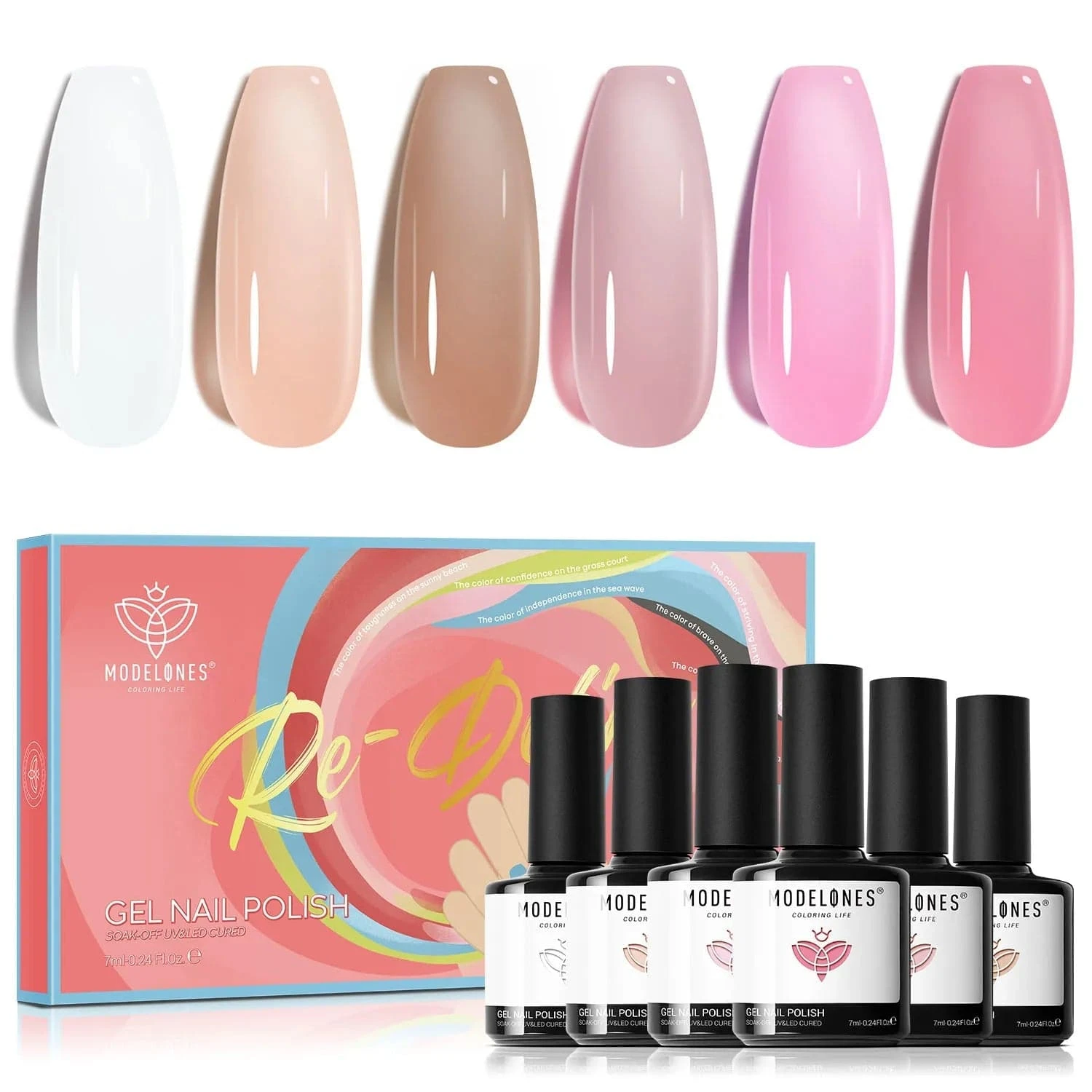 Swan Lake - 6 Shades Gel Nail Polish Set【US ONLY】 3 Swan Lake - 6 Shades Gel Nail Polish Set【US ONLY】