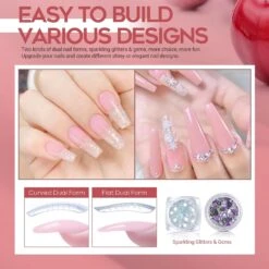 Sweet Red - 6 Colors Poly Nail Gel Kit 【US ONLY】 -Mary Jully Nail Shop sweet red 22pcs poly nail gel kit us only 379628
