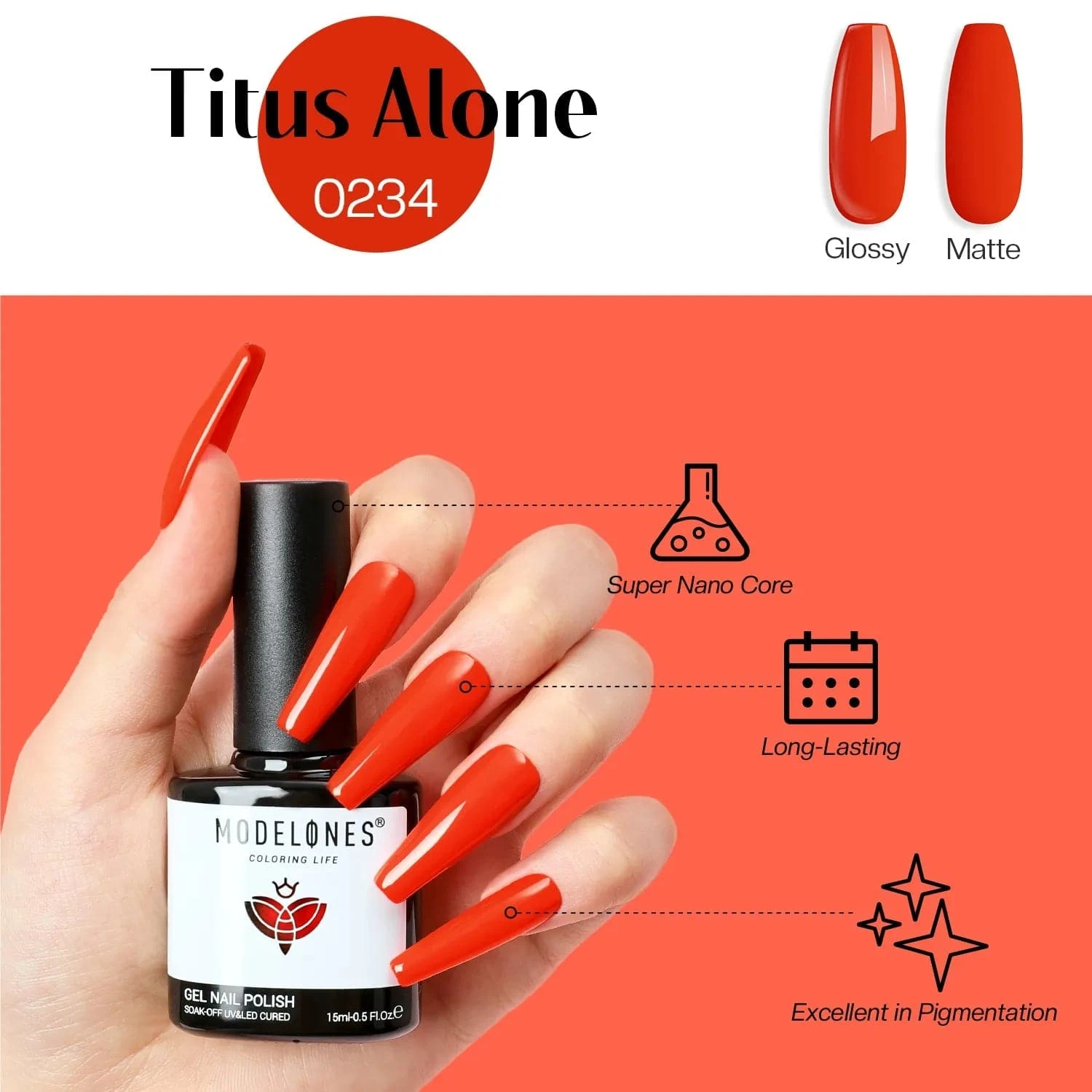 Titus Alone - Modelones Gel Nail Polish Inspire Gel 15ml 7 Titus Alone - Modelones Gel Nail Polish Inspire Gel 15ml - Image 5