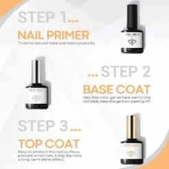 Nail Primer With Top & Base Coat Set 10ml -Mary Jully Nail Shop topbase coat set with nail primer 509397